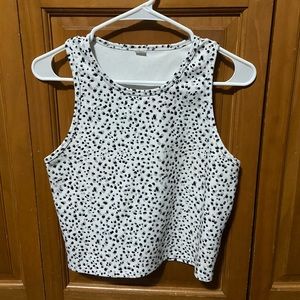 Animal print tank top.